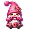 Cute Gnome Box Chocolates Valentine Clipart Illustration AI Generative