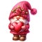 Cute Gnome Box Chocolates Valentine Clipart Illustration AI Generative