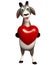 Cute Goat cartoon character with heart