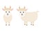 Cute goat character. Cartoon farm animal. Vector illsutration