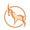 Cute goat icon logo