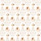 Cute gold and gray classic curls seamless pattern