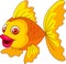 Cute golden fish cartoon