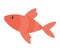 Cute goldfish swimming design