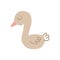 cute goose hand drawn. , minimalism, trending colors 2022. icon, sticker, print. children clipart, animal, bird.