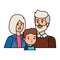 Cute grand parents couple with grandson