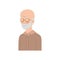 Cute grandfather avatar character vector