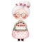 Cute Grandma Cake Watercolor Clipart Illustration AI Generative