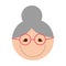 Cute grandmother face cartoon