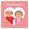 Cute grandparents cartoon