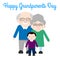 Cute grandparents with grandchild. Happy Grandparent`s day