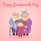 Cute grandparents with granddaughter