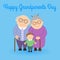 Cute grandparents with grandson