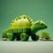 Cute Green Ankylosaurus Toy Train Set For Little Children