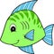 Cute Green Fish