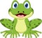 Cute green frog cartoon