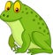 Cute green frog cartoon