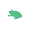 Cute green frog, toad is sitting, childish colorful flat vector illustration of pet reptile, amphibian animal, side view