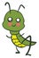 Cute green grasshopper, illustration, vector