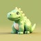 Cute Green Iguanodon 3d Dinosaur Model For Little Children