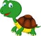 Cute green turtle cartoon