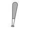 Cute grey baseball bat cartoon