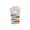 Cute grey cat paw with brown stripes - doodle drawing of feline animal`s foot