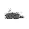 Cute grey cat sleeping on its back - simple cartoon drawing of fluffy pet animal