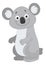 Cute grey koala, illustration