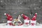 Cute grey shabby chic christmas background in red and white.