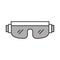 Cute grey snowboard protective glasses