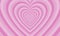 Cute groovy heart romantic background. Tunnel of concentric hearts. Vector