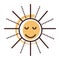 Cute groovy sun, the symbol of summer