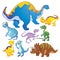 Cute group Dinosaurs many actions