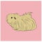 Cute Guinea Pig or Guineapig Pet Cartoon Illustration in Vector