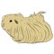 Cute Guinea Pig or Guineapig Pet Cartoon Illustration in Vector