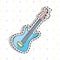 Cute guitar sticker music instruments