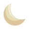 cute half moon isolated icon