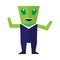 Cute halloween alien cartoon character