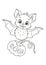 Cute Halloween bat with pumpkin Coloring Page