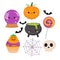 Cute Halloween element collection clipart