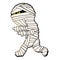 Cute halloween mummy vector symbol icon design.