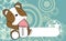 Cute hamster baby cartoon background