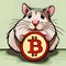 Cute hamster holding Bitcoin