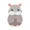 Cute hamster rodent cartoon isolated white background design