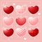 cute hand draw valentine\\\'s day element, romantic love background