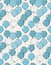 Cute Hand Drawn Blue and Gray Balloons Vector Pattern.