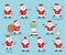 Cute hand drawn Christmas holiday characters collection. Vector eps10.