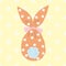 Cute hand drawn easter seamless pattern with bunny gift