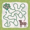 Cute hand drawn farm theme maze